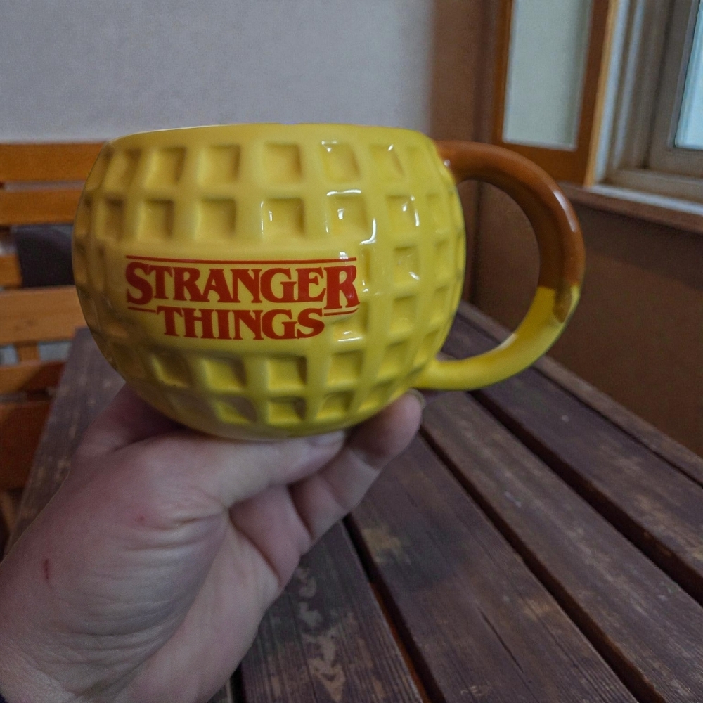 Stranger Things Eggo Coffee Cup with Butter and Syrup Ceramic Mug 18oz
